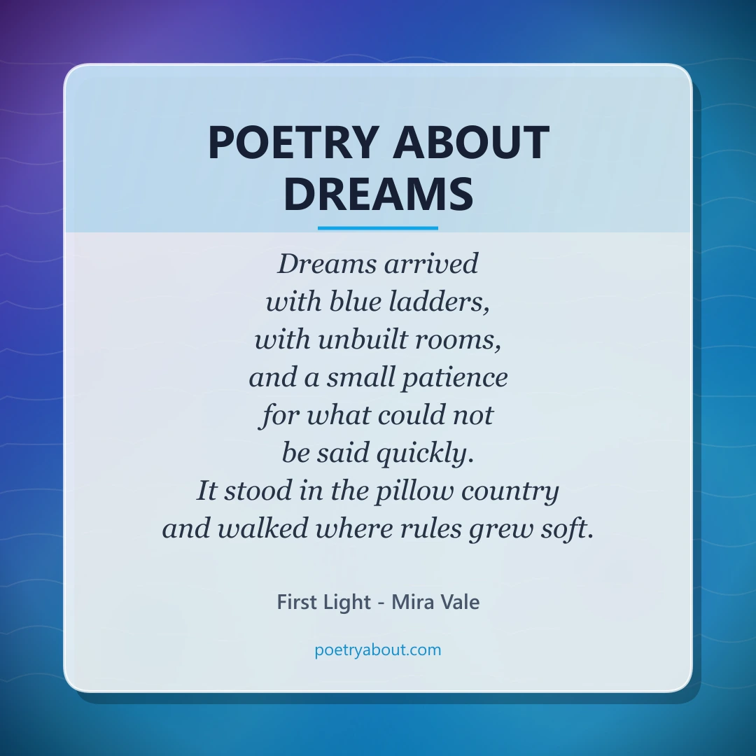 Poetry about Poetry About Dreams - Social Card